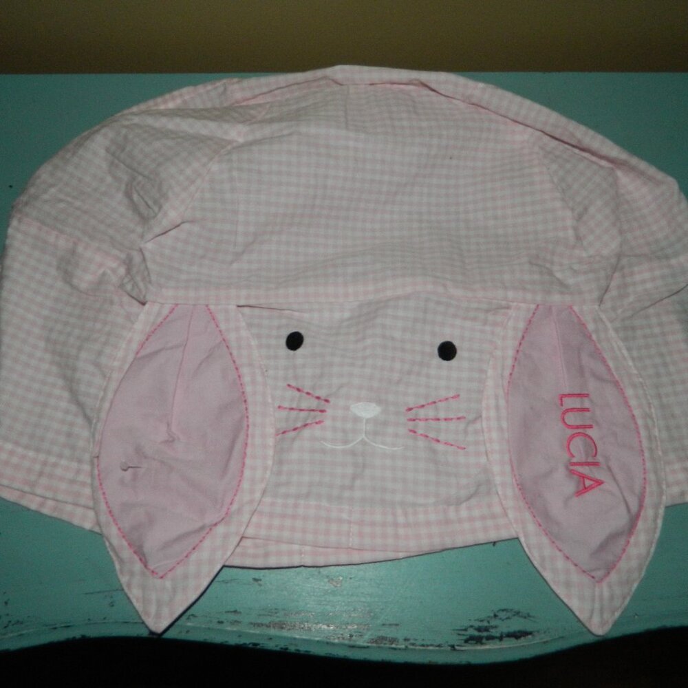 Pottery Barn Kids Gingham Easter Basket Liner "LUCIA" Sz Large (OO-5)